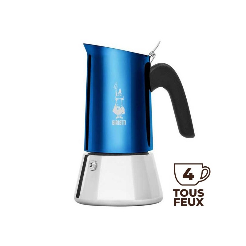Cafetière Venus Bleue Induction Inox 4 tasses - BIALETTI Cafetière Venus Bleue Induction Inox 4 tasses - BIALETTI