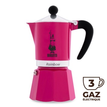 Cafetière RAINBOW Fuschia 3 tasses - BIALETTI
