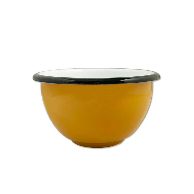 Bol émaillé couleur moutarde diamètre 10 cm