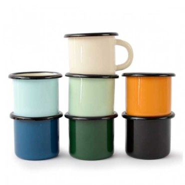Enameled cup - 25cl - Various colors