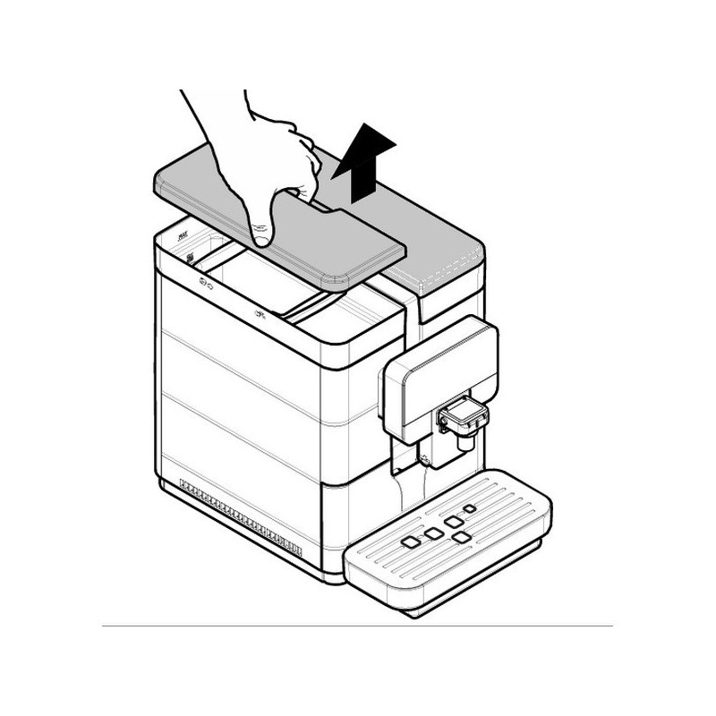 Couvercle bac à eau ou grain NEW ROYAL 263666 SAECO