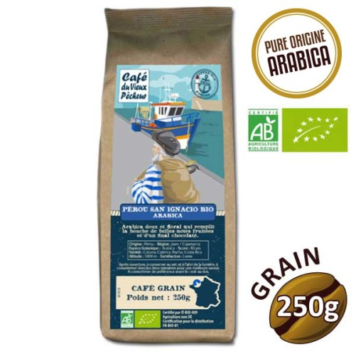 Café Grain Arabica Pérou San Ignacio Organic 250g - Café du Vieux Fisherman
