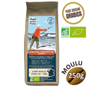 Coffee Moutu Arabica Sumatra Lintong Organic 250g - Café du Vieux Fisherman