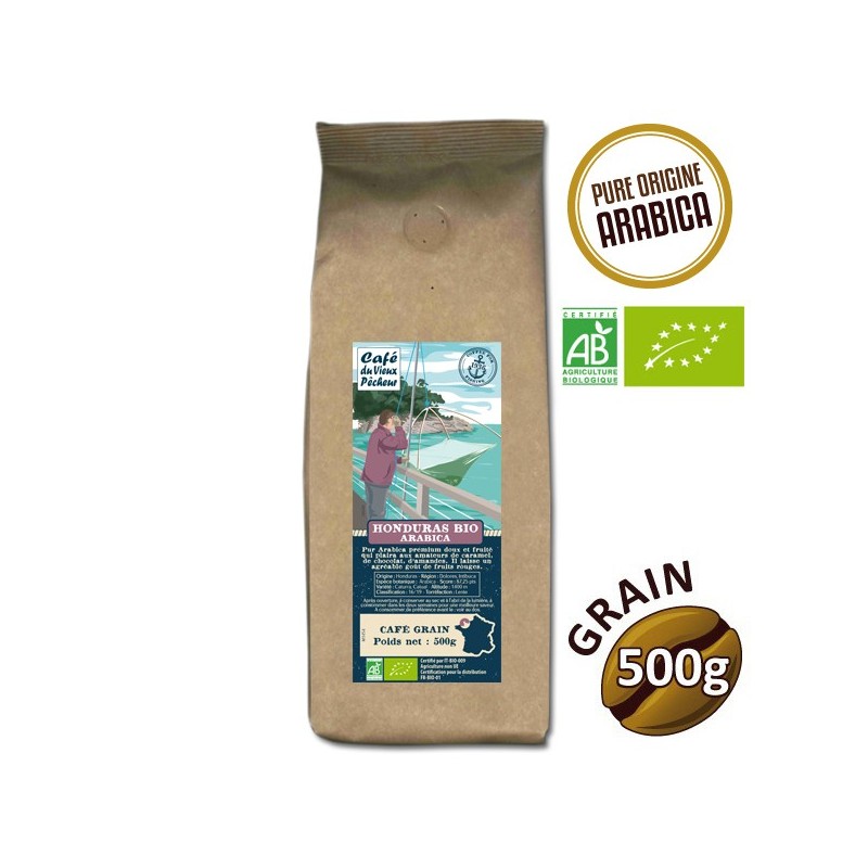Café Grain Arabica Honduras Organic 500g - Café du Vieux fisherman