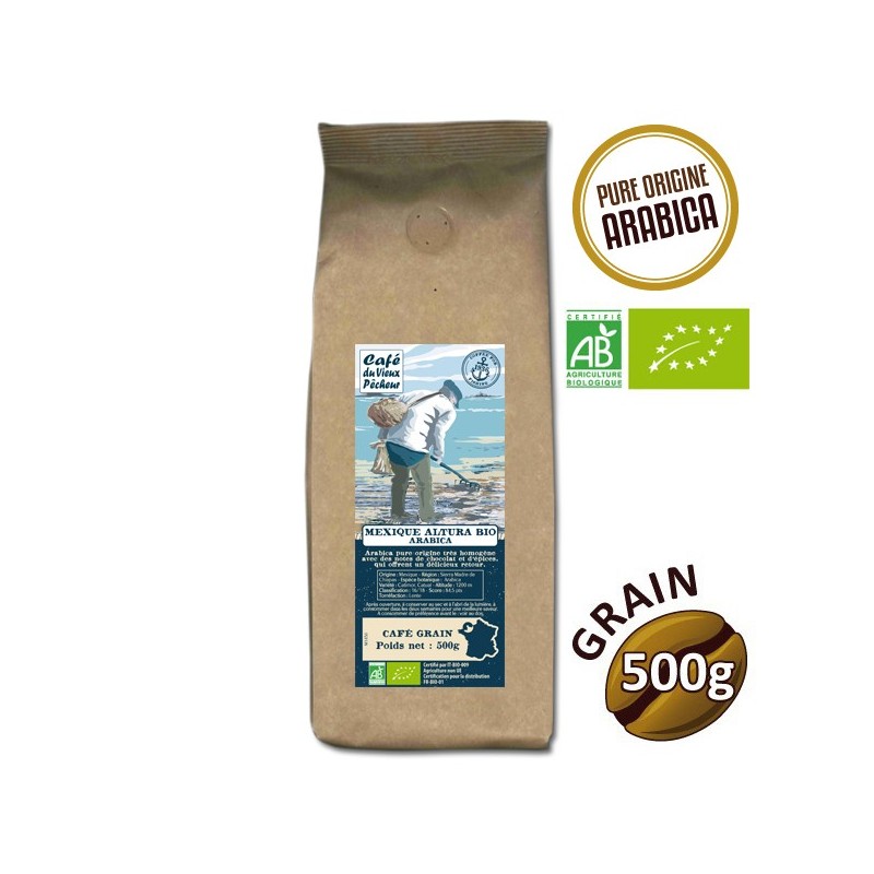 Coffee Grain Arabica Mexico Altura Organic 500g - Café du Vieux fisherman