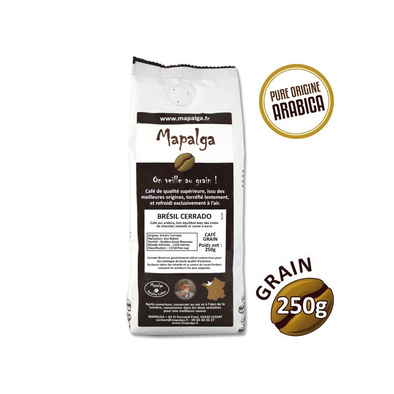 Coffee Grain Pure Origin Brasile Cerrado - 250G - MAPALGA