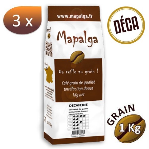X 3 pacchetto di decafeina per cereali Café - 1 kg - Mapalga
