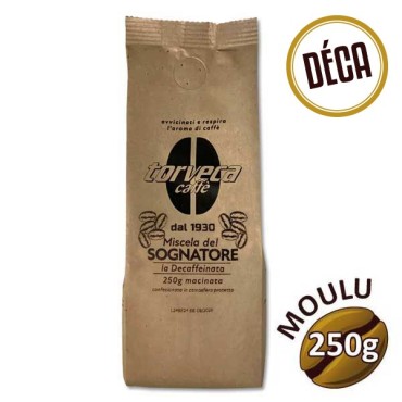 Café moulu décaféiné SOGNATORE - 250g - TORVECA