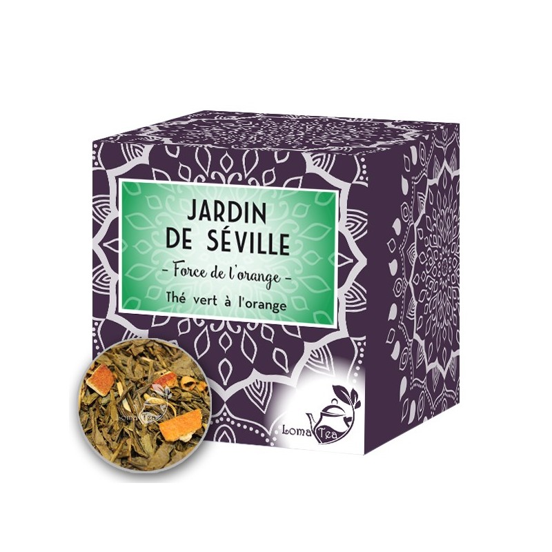 Thé vert JARDIN DE SEVILLE x 20 infusettes pyramides - LOMATEA