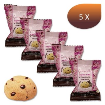 Lot de 5 biscuits moelleux au chocolat fondant suremballé 20g - SOGNI E BISCOTTI