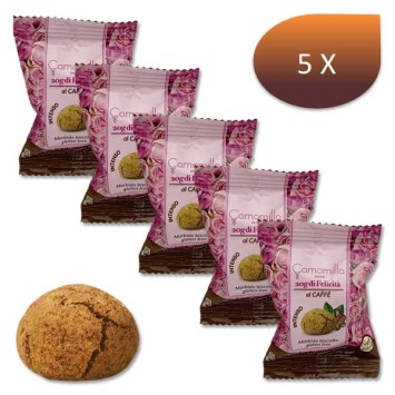 Lot de 5 biscuits moelleux au café suremballé 20g - SOGNI E BISCOTTI