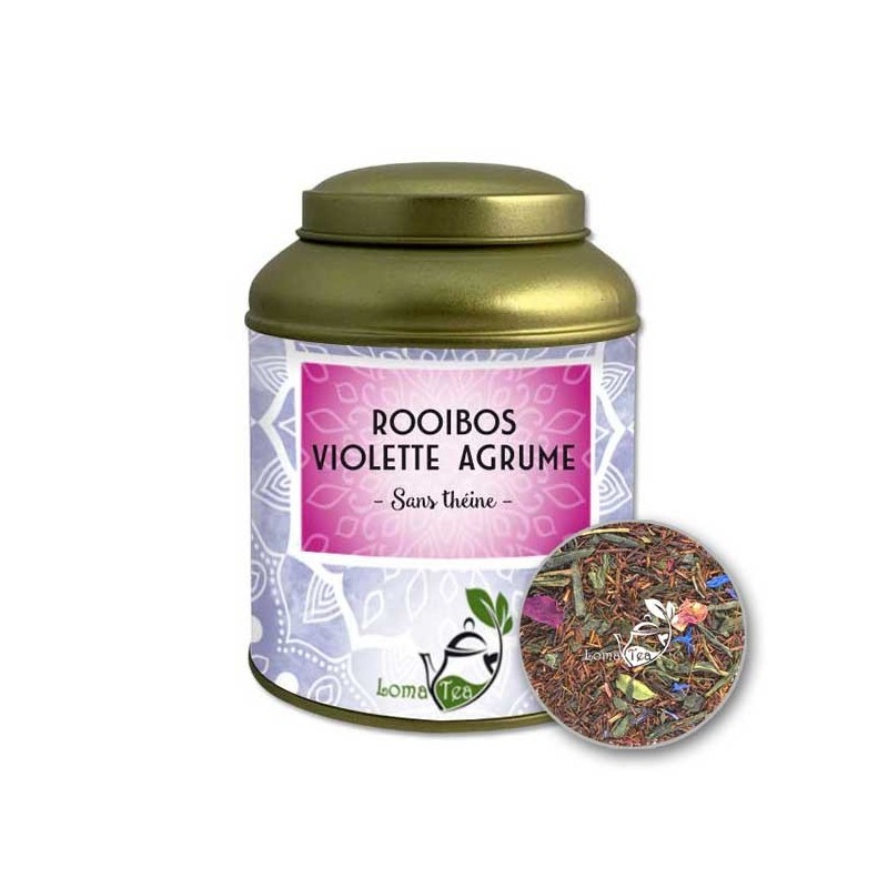 Rooibos VIOLETTE AGRUMES VRAC 100g - LOMATEA