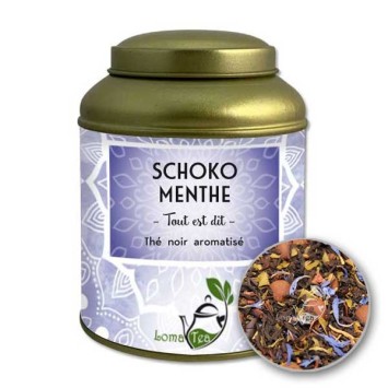Black tea Schoko Mint Lomatea Bulk 100g