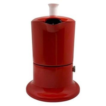 Cafetière italienne rouge / blanc 3 tasses TOUS FEUX ANG3INDXMASRED - ANGELINA MADE IN ITALY