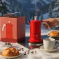 Cafetière italienne rouge / blanc 3 tasses TOUS FEUX ANG3INDXMASRED - ANGELINA MADE IN ITALY