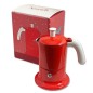 Cafetière italienne rouge / blanc 3 tasses TOUS FEUX ANG3INDXMASRED - ANGELINA MADE IN ITALY