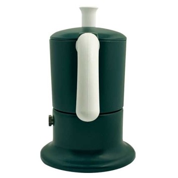 Cafetière italienne vert / blanc 3 tasses TOUS FEUX ANG3INDXMASGREEN - ANGELINA MADE IN ITALY
