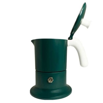 Cafetière italienne vert / blanc 3 tasses TOUS FEUX ANG3INDXMASGREEN - ANGELINA MADE IN ITALY