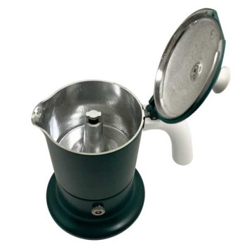 Cafetière italienne vert / blanc 3 tasses TOUS FEUX ANG3INDXMASGREEN - ANGELINA MADE IN ITALY