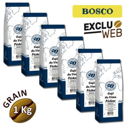 Café en grain BOSCO 6 x 1kg - CAFÉ DU VIEUX PÊCHEUR