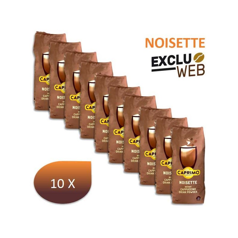 Pack x 10 Café cappuccino NOISETTE 1 Kg - CAPRIMO