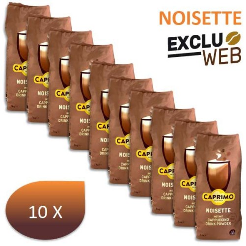 Pack x 10 Café cappuccino NOISETTE 1 Kg - CAPRIMO
