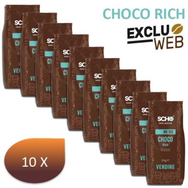 Pack x 10 hot chocolate choco rich n ° 102 Scho 14% cocoa - 1 kg