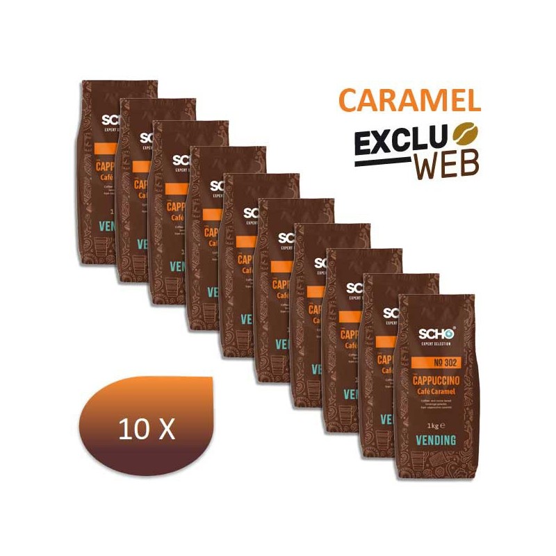 Pack X10 Caramel coffee chocolate n ° 302 Scho 1kg