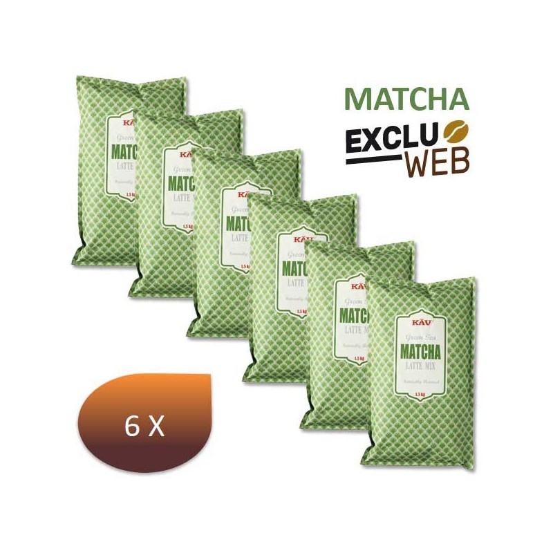 Pack X 6 Matcha Green Tea Latte - 1.5 kg - Kav