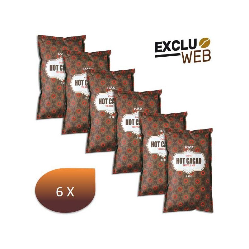 Pack X 6 Chocolate Powder Truffle Mix Cocoa - 1.5 kg - Kav
