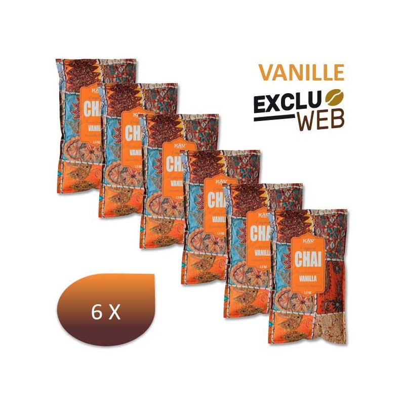 Pack x 6 Chaï latte VANILLE 1,5 Kg - KAV ORIENT