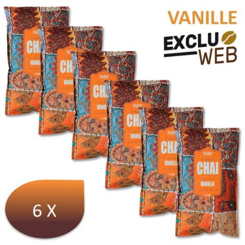 Pack x 6 Chaï latte VANILLE 1,5 Kg - KAV ORIENT