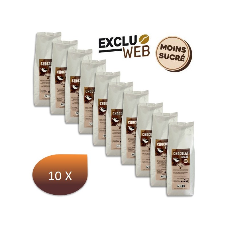 Pack x 10 Chocolat chaud instantané moins sucré - 1 Kg - MAPALGA Pack x 10 Chocolat chaud instantané moins sucré - 1 Kg - MAPALGA