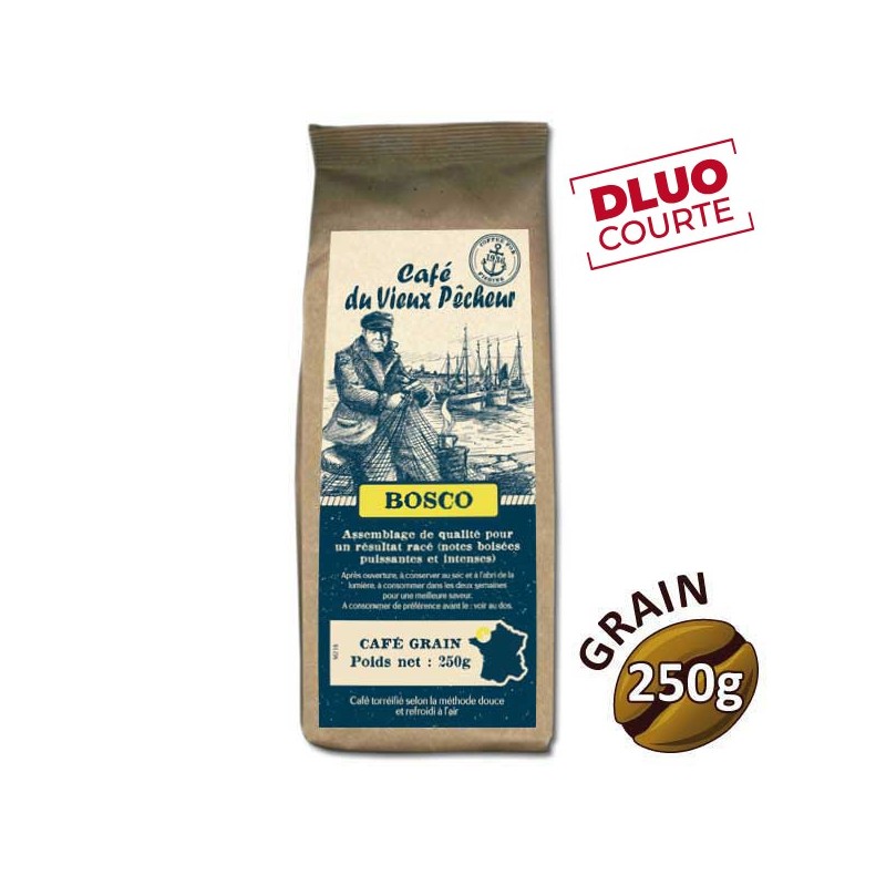 Café grain BOSCO 250g DLUO - CAFÉ DU VIEUX PÊCHEUR