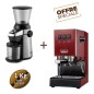 Offre spéciale CLASSIC E24 CHERRY RED RI9481/12 et MD15 RI8123/01 - GAGGIA + 1 Kg de café grain OFFERT