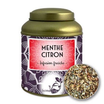 Infusion MENTHE CITRON VRAC Boîte métal 100g - LOMATEA
