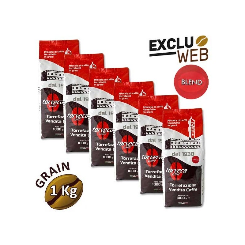 Pack x 6 Café grain Blend - 1 Kg - TORVECA