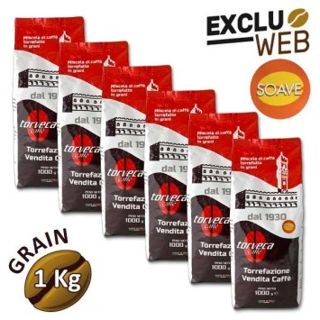 Pack x 6 Café grain Soave - 1 Kg - TORVECA