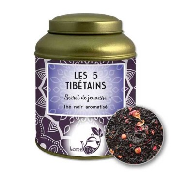 Thé noir LES 5 TIBÉTAINS VRAC Boîte métal 100g - LOMATEA