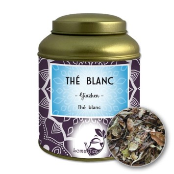 Thé Blanc Pai Mu Tan VRAC Boîte métal 70g - LOMATEA