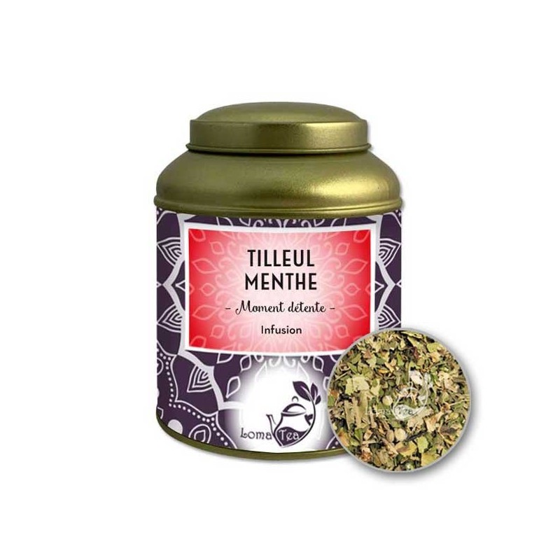 Infusion TILLEUL MENTHE VRAC 70g - LOMATEA Infusion TILLEUL MENTHE VRAC 70g - LOMATEA