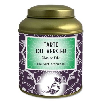 Thé vert TARTE DU VERGER VRAC Boîte métal 100g - LOMATEA