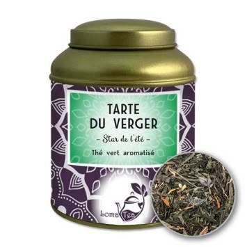 Thé vert TARTE DU VERGER VRAC Boîte métal 100g - LOMATEA