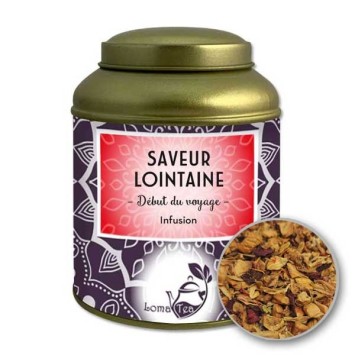 Infusion SAVEUR LOINTAINE VRAC Boîte métal 100g - LOMATEA