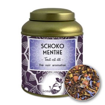 Black tea Schoko Mint Lomatea Bulk 100g