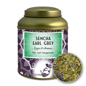 Thé vert SENCHA EARL GREY VRAC 100g - LOMATEA