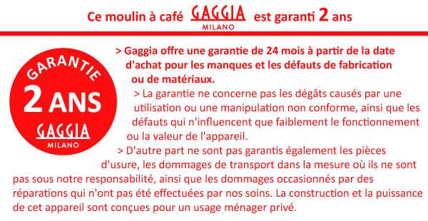 Moulin à café MD15 - GAGGIA + 250g de café OFFERTS